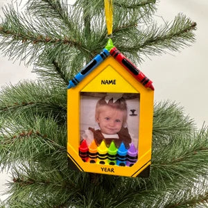 Crayon Picture Frame Christmas