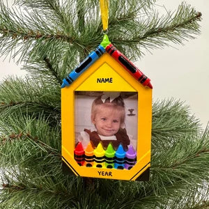 Crayon Picture Frame Christmas