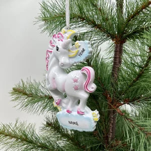 Unicorn Personalized Christmas Ornament