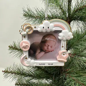 Personalized Baby's First Christmas Picture Frame Christmas