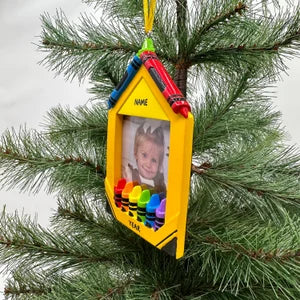 Crayon Picture Frame Christmas