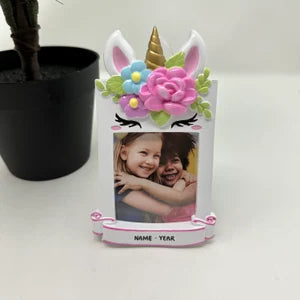 Personalized Unicorn Picture Frame Ornament