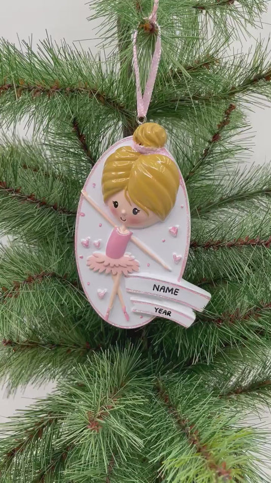 Ballerina Girl Personalized Ornament