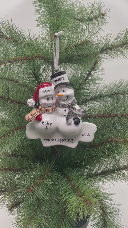 We're Expecting Personalized Christmas Ornament